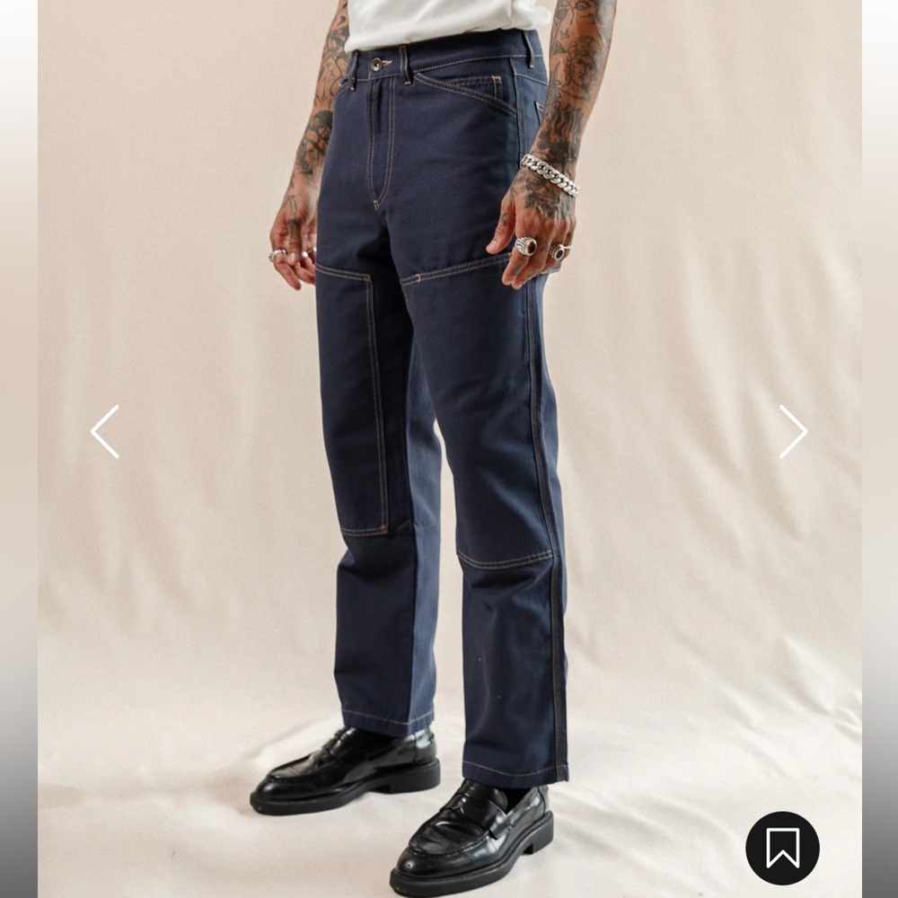 P&Co - Garage Double Knee Pants - Navy